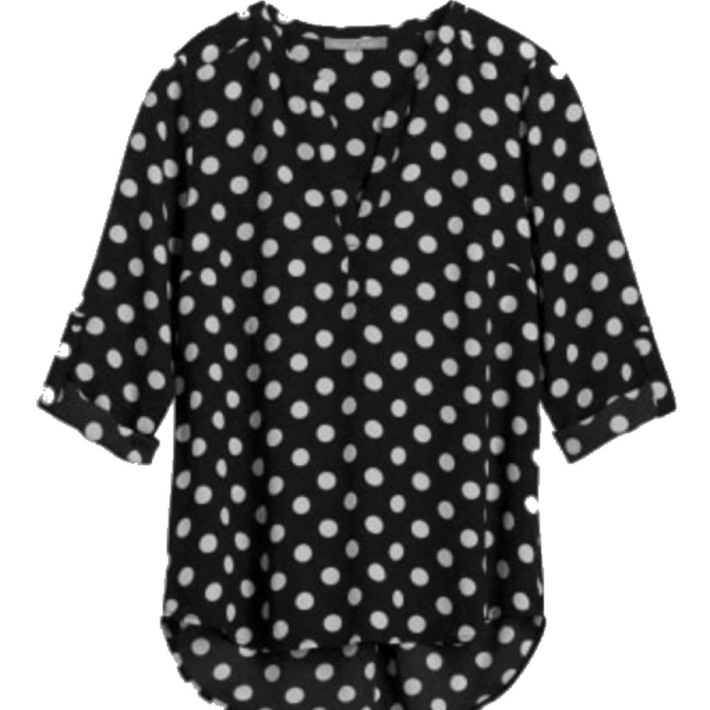 Daniel Rainn Black and White Polka Dot Blouse